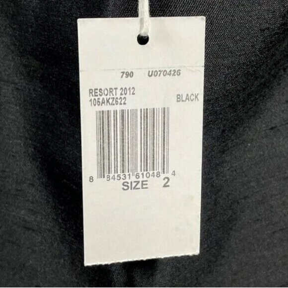 NEW Michael Kors Pencil Skirt Womens 2 black silk straight vintage designer - Picture 6 of 11